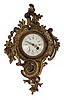 Japy Freres bronze cartel clock. 15 day movement, signed by Freres, bell strike, outside count wheel.