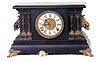 Sessions Clock Co. mantle clock, enameled wood "Elsa", ca 1904.