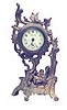 Hamilton novelty clock, ca l910. Thirty hour time, seconds dial on 2" porcelain dial, beveled glass, running.