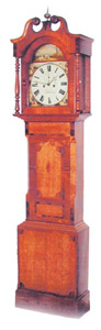 English 8 day tall clock with the original iron painted dial, — Antique Clocks Price Guide