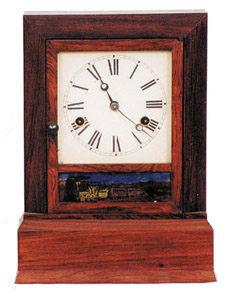 Atkins, Whiting & Co.12 inch shelf clock, ca 1850. — Antique Clocks Price Guide
