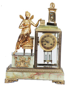 French crystal regulator-statue clock. — Antique Clocks Price Guide