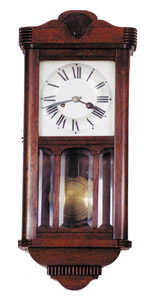 Junghans box clock in a miniature case, only 24 inches high. — Antique Clocks Price Guide