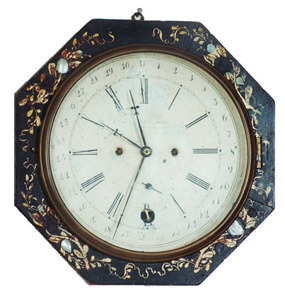 Very rare octagon gallery clock ca 1853-1855. Jerome & Co - New Haven Clock Co., New Haven, Conn. — Antique Clocks Price Guide
