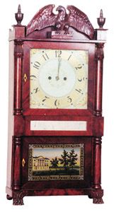 Rare and early Salem Bridge clock, made by Sylvester Clark, ca 1831. — Antique Clocks Price Guide