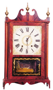 E. Terry & Sons pillar and scroll clock, ca 1823-1833. — Antique Clocks Price Guide