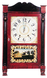 Mark Leavenworth & Co. column and splat clock, ca 1829-1834. — Antique Clocks Price Guide