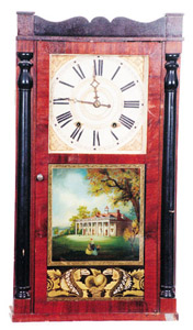 Boardman & Wells column and splat clock, ca 1832-1837. — Antique Clocks Price Guide