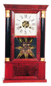 American column clock, Ca 1850-1856. — Antique Clocks Price Guide