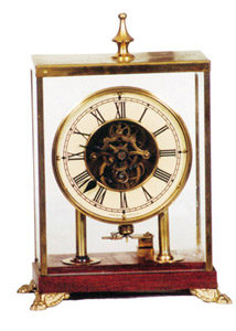 French clock with exposed movement, — Antique Clocks Price Guide