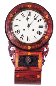 E. Ingraham & Co. Bristol drop trunk wall clock made for export to England. — Antique Clocks Price Guide