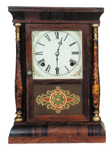 William L. Gilbert Clock Co. "Column Spring" shelf clock, ca 1879. — Antique Clocks Price Guide