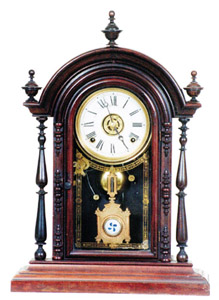 E.N. Welch Clock Co. parlor clock, "Paripa, V.P.", ca 1885. — Antique Clocks Price Guide