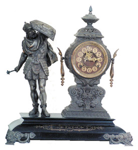 Ansonia Clock Co. figure clock, "Attila", ca 1894, — Antique Clocks Price Guide
