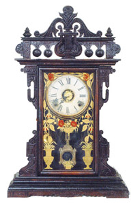 E.N. Welch mantle clock, "Gilmore", ca 1885. — Antique Clocks Price Guide