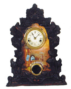 Crosby & Vosburgh iron case shelf clock — Antique Clocks Price Guide
