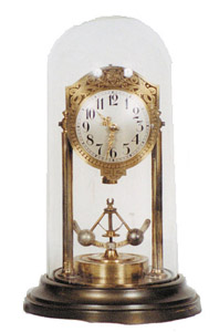 Platform anniversary clock, signed only "KC & Co. Germany", on the dial. — Antique Clocks Price Guide