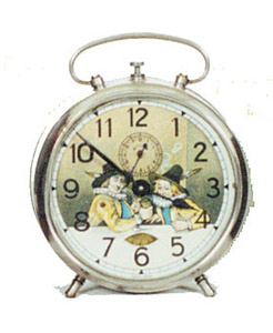 Junghans alarm clock, with animated "Beer Drinker". — Antique Clocks Price Guide