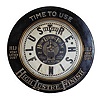Advertising clock for "High Lustre Finish".