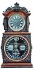 Ithaca Calendar Clock Co. black dial clock, called the "3 1/2 Parlor", ca 1881.