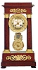 French 4 column Empire mantle clock, ca 1840.