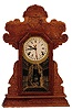 E. Ingraham Clock Co. shelf clock with calendar, "Urania", ca 1907.