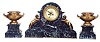 French marble ganiture clock set