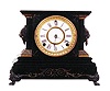 Ansonia Clock Co. enameled iron case black mantel clock, "La Duchesse", ca 1880.
