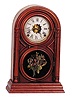 Atkins Clock Co. round top shelf clock, ca 1859-1879.