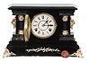 Waterbury Clock Co., black enameled wood cased clock, the "Denmark", or one very close to it, ca 1906.