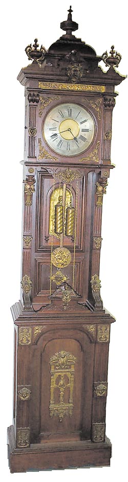 Ansonia Clock Co.'s Standing Regulator, "Antique Standing", ca 1901. — Antique Clocks Price Guide