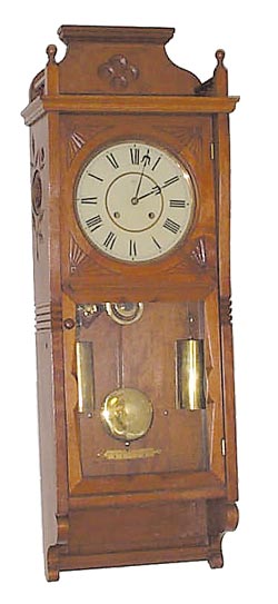 Seth Thomas hanging clock, "Flora", ca 1884. — Antique Clocks Price Guide