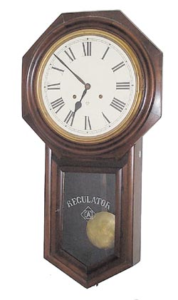 Ansonia Clock Co. wall clock, "Regulator A", ca 1906. — Antique Clocks Price Guide