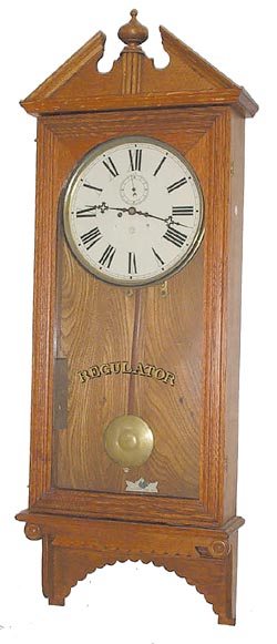 Waterbury Clock Co. hanging "Regulator No.18", ca 1893. — Antique Clocks Price Guide