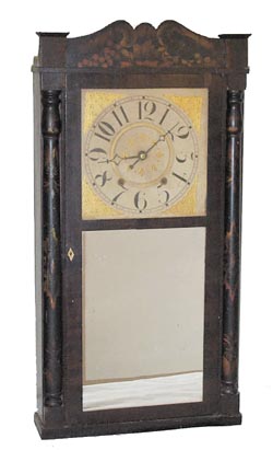 Samuel Terry, Bristol, Conn. ca 1830, column and splat clock. — Antique Clocks Price Guide