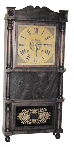 Early triple deck clock, ca about 1830, probably made and sold by Birge, Mallory, & Co. or Birge, Gilbert & Co. — Antique Clocks Price Guide