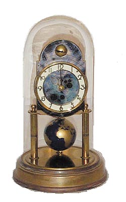 German Anniversary clock "World", signed, "J. Kaiser G.M.B.H. Germany". — Antique Clocks Price Guide