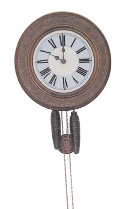 German wag, cuckoo style but in a round case — Antique Clocks Price Guide