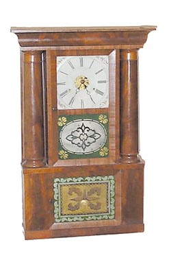 Hollow Column clock, c. 1845-48; By Wm. L. Gilbert, — Antique Clocks Price Guide