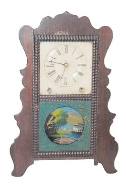 W. S. Johnson, New York mini ripple front with a "Large 8 day Time and Strike Movement". — Antique Clocks Price Guide