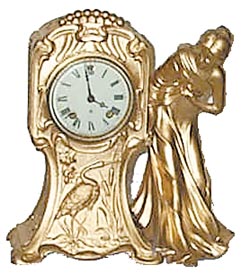 Ansonia Clock Co. novelty statue clock, "Girl and Swan". — Antique Clocks Price Guide