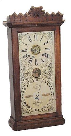 Ithaca Calendar Clock Co., Ithaca, N.Y., "No. 14 Granger", ca 1884. — Antique Clocks Price Guide