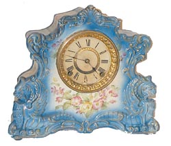 Ansonia Clock Co. Royal Bonn porcelain cased, "Radical", ca 1901. — Antique Clocks Price Guide