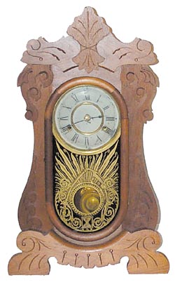 New Haven Clock Co. mantle clock, one of their "Military Line", clocks, this one being the "Major", ca 1895. — Antique Clocks Price Guide