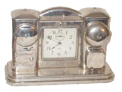 Darche Mfg. Co. Chicago, "Flash Light-Electric Alarm Clock", ca 1907. — Antique Clocks Price Guide