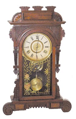 New Haven Clock Co. mantle clock, "Drave", ca 1886. — Antique Clocks Price Guide