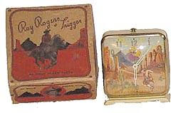 E. Ingraham Co., Alarm clock in the original box, "Roy Rogers & Trigger". — Antique Clocks Price Guide