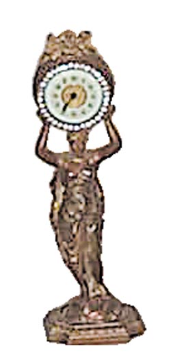 Ansonia Clock Co., novelty clock, "Aurora", ca 1904. — Antique Clocks Price Guide