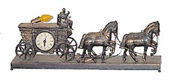 United "Horse & Carriage", clock. — Antique Clocks Price Guide