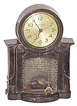 Mastercrafter Westclox, "Big Ben Deluxe". "Fireplace", plastic and metal. — Antique Clocks Price Guide